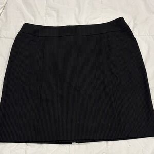 New York & Company Black Pinstripe Mini Skirt